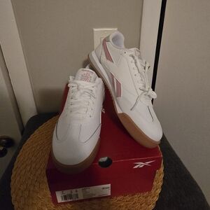 Reebok White and Pink Sneakers